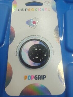 PopSocket PopGrip Black Starry Moon Phone Grip with Pastel Accents